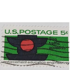 1965 Scott #1266 – 5¢ Stop Traffic Accidents / Safety Campaign – Canceled